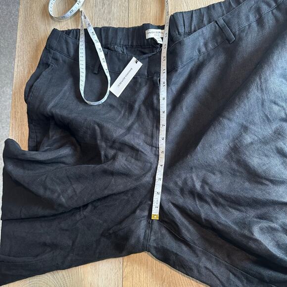 Banana Republic The Everyday Wide Leg Linen Pant Black XXL 713516 - Picture 9 of 10